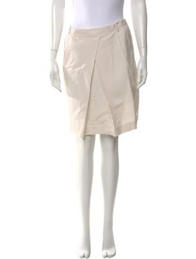 Pre-owned Fabiana Filippi Pleated Accents Knee-length Skirt In Neutral