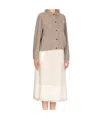 Fabiana Filippi Pleated Bomber Jacket In Brown