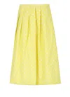 Fabiana Filippi Pleated Cotton Skirt With Contrasting Polka Dots