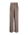 Fabiana Filippi Women's Wide Leg Wool Trousers In Gray