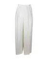 Fabiana Filippi Pleated Details Casual Pants In White