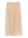 Fabiana Filippi Pleated Drawstring Skirt In Neutral