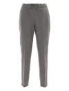 Fabiana Filippi Tailored Grey Trousers With Drawstring Waist In Gray