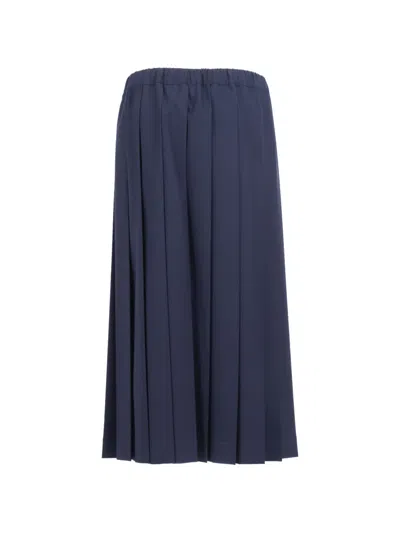 Fabiana Filippi Pleated Elasticated Skirt In Blue