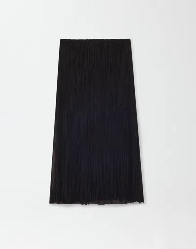 Fabiana Filippi Pleated Georgette Skirt In Black