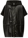 Fabiana Filippi Short-sleeved Leather Jacket In Black