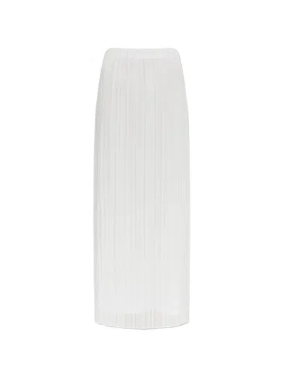 Fabiana Filippi Pleated Maxi Skirt In White