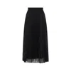 Fabiana Filippi Pleated Maxi Skirt With Sheer Overlay And High Waistband