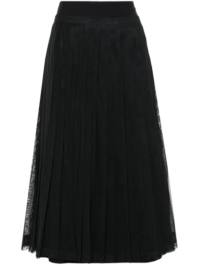 Fabiana Filippi Pleated Midi Skirt In Black