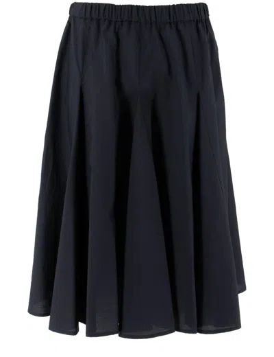 Fabiana Filippi Pleated Midi Skirt In Blue