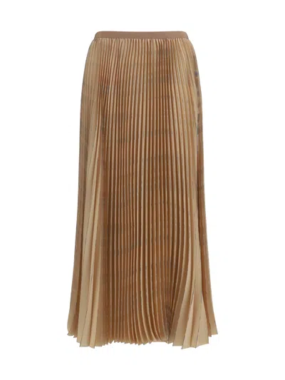 Fabiana Filippi Pleated Midi Skirt In Brown