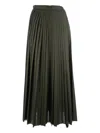Fabiana Filippi High-waisted Pleated Midi Length Skirt In Green