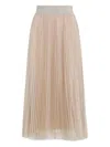 Fabiana Filippi Pleated Tulle A-line Midi Skirt In Multi