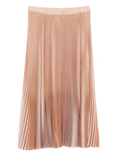 Fabiana Filippi Pleated Midi Skirt In Neutral