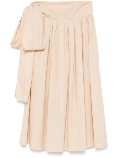Fabiana Filippi Pleated Midi Skirt In Neutrals