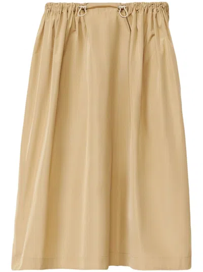 Fabiana Filippi Pleated Midi Skirt In Neutrals