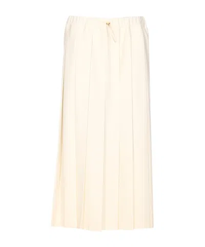 Fabiana Filippi Pleated Midi Skirt In White