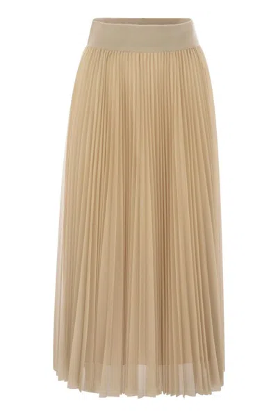 Fabiana Filippi Pleated Mid-length Skirt In Brown