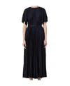 Fabiana Filippi Pleated Round-neck Dress In Black