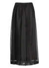 Fabiana Filippi Long Pleated Skirt Skirts Black In Black