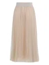Fabiana Filippi Flowing Pleated Maxi Skirt With Elastic Waistband