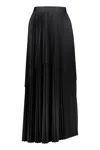 Fabiana Filippi Pleated Asymmetric Hem Skirt In Black
