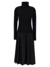 Fabiana Filippi Platinum Dress With Flannel Skirt