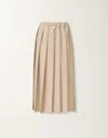 Fabiana Filippi Pleated Skirts In Techno Tailoring In Neutral