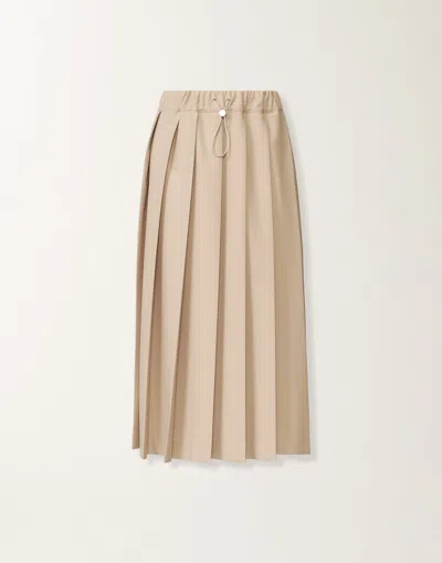 Fabiana Filippi Pleated Skirts In Techno Tailoring In Neutral