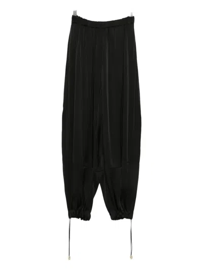Fabiana Filippi Pleated Straight-leg Trousers In Black