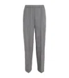 Fabiana Filippi Bistretch Wool Jogging Trousers With Filo Diamante In Gray