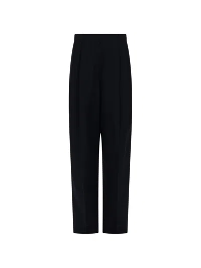 Fabiana Filippi Pleated Straight-leg Trousers In Black