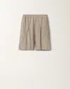 Fabiana Filippi Pleated Suede Shorts In Clay