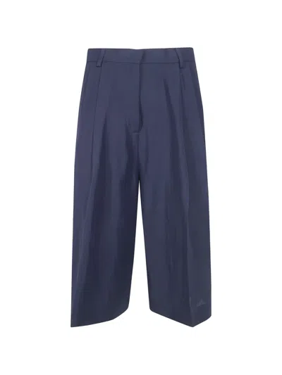 Fabiana Filippi Casual Pants With Belt Loops In Blue