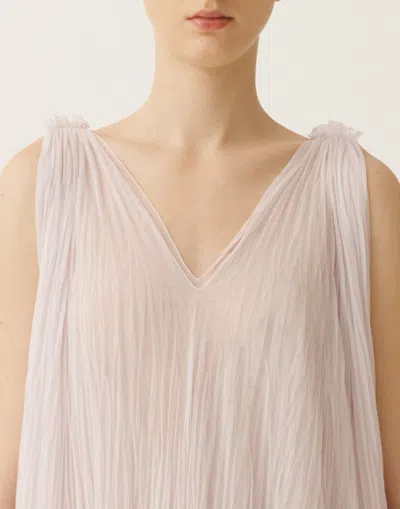 Fabiana Filippi Pleated Tulle Dress In Lavender