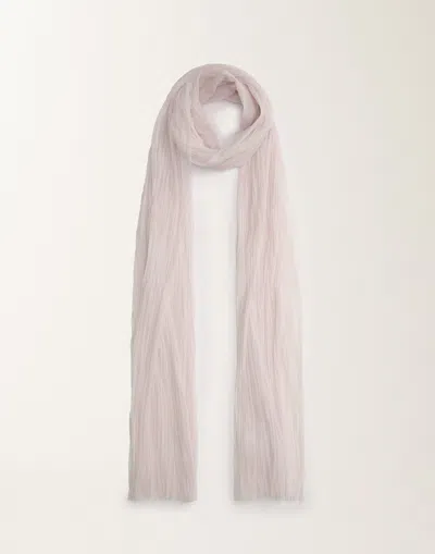 Fabiana Filippi Pleated Tulle Maxi Scarf In Lavender