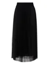 Fabiana Filippi Pleated Midi Skirt In Black