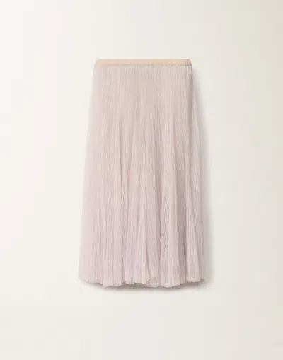 Fabiana Filippi Pleated Tulle Skirt In Lavender