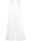Fabiana Filippi Pleated Wide-leg Trousers In White