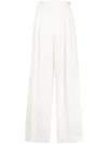 Fabiana Filippi Pleated Wide-leg Trousers In White