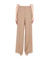 Fabiana Filippi Spoleto Trousers In Bi-stretch Fresco Wool In Nude