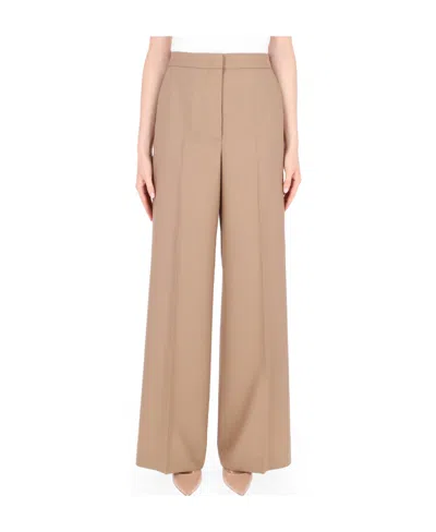 FABIANA FILIPPI PLEATED ZIPPER WOOL CASUAL PANTS