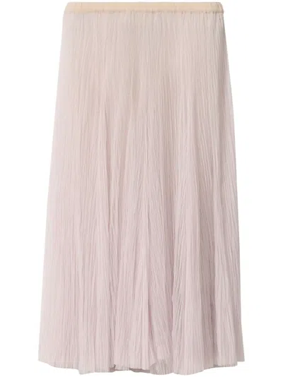 Fabiana Filippi Plissé-effect Midi Skirt In Pink