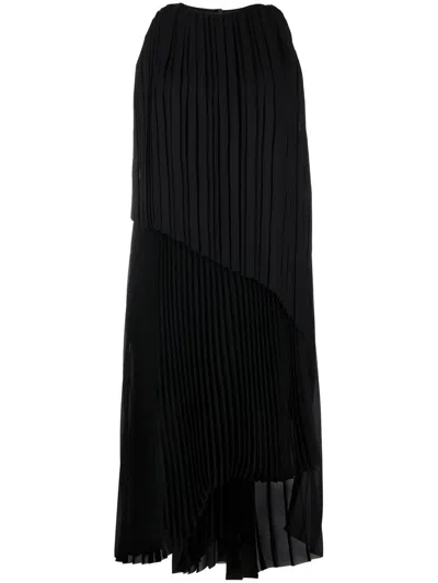 Fabiana Filippi Plissé Layered Dress In Black