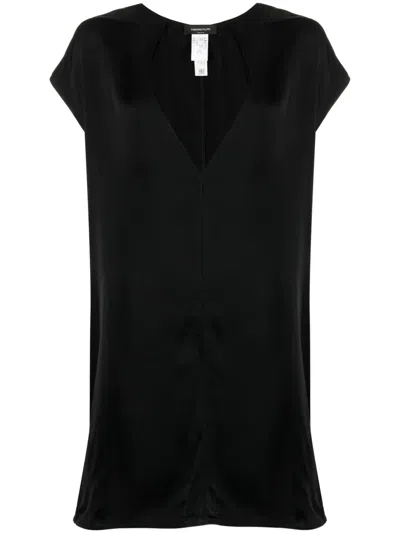 Fabiana Filippi Plunging V-neck Shift Minidress In Black