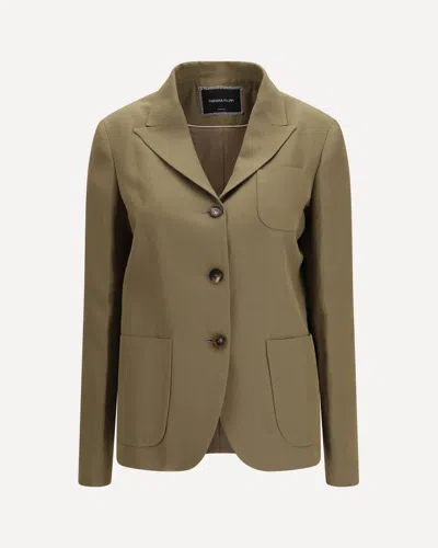 Fabiana Filippi Pocket Blazer In Brown