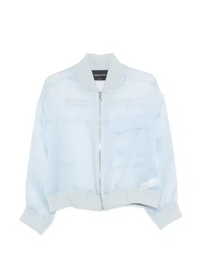 Fabiana Filippi Pocket Bomber Jacket In Blue