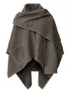 Fabiana Filippi Pocket-detail Wool Cape In Gray