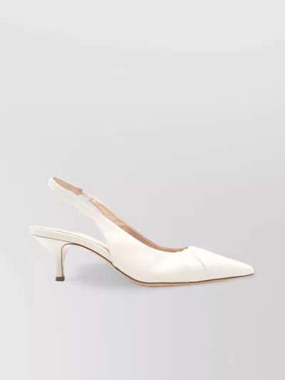 Fabiana Filippi Pointed Toe Kitten Heel Ruched Detail Pumps In Pink