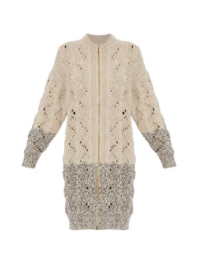 Fabiana Filippi Pointelle-knit Zip-fastening Cardigan In Multi
